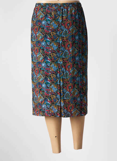 Jupe mi-longue bleu DEVERNOIS pour femme