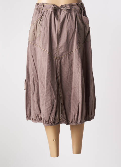 Jupe mi-longue marron FRED SABATIER pour femme