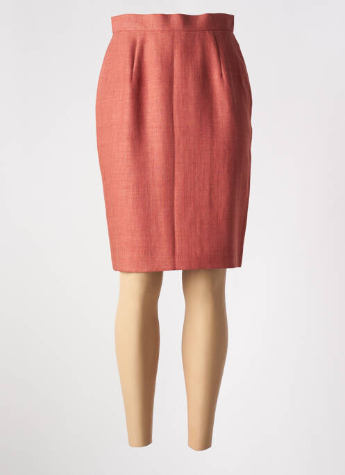 Jupe mi-longue orange PERSPECTIVES pour femme