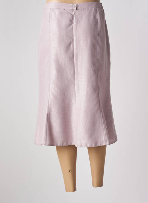 Jupe mi-longue rose FRANCE RIVOIRE pour femme