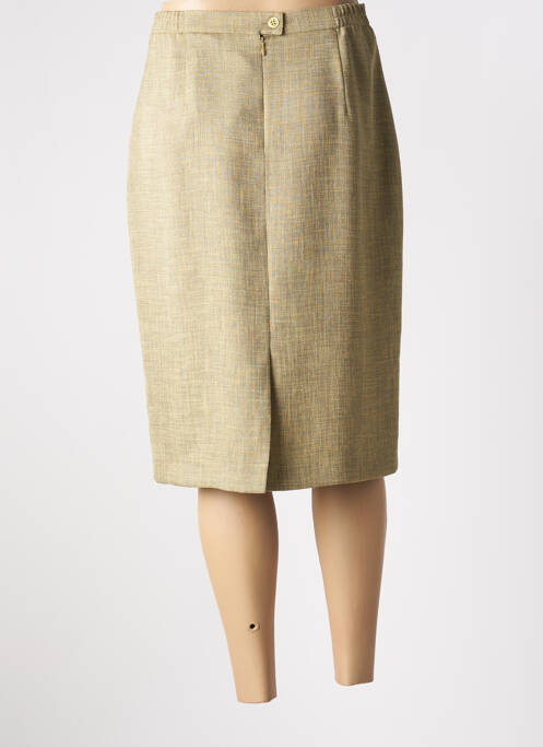 Jupe mi-longue vert FRANK WALDER pour femme
