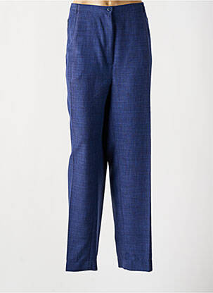 Pantalon droit taille élastique bleu GRIFFON femme