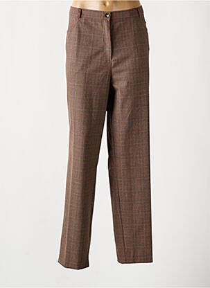 Pantalon flare taille élastique marron PAUL MAUSNER femme