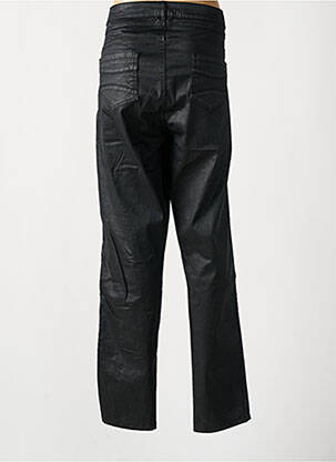 Pantalon droit fermeture zippée sous rabat boutonné noir FRED SABATIER femme