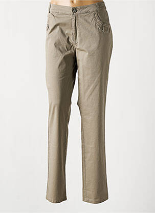Pantalon slim poches beige FRED SABATIER femme