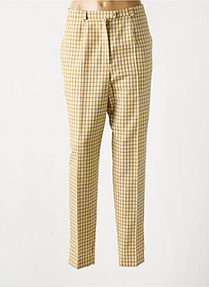 Pantalon droit taille élastique jaune PAUL MAUSNER femme