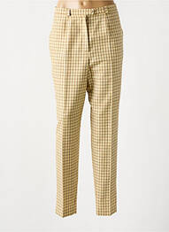 Pantalon droit fermeture zippée sous rabat boutonné jaune PAUL MAUSNER femme