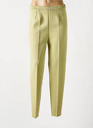 Pantalon droit taille élastique vert MARCELLE GRIFFON femme