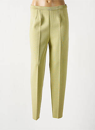 Pantalon droit taille élastique vert MARCELLE GRIFFON femme