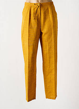 Pantalon droit taille élastique jaune LE GAILLARD femme