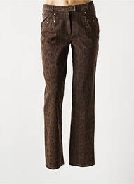 Pantalon slim poches marron QUATTRO femme