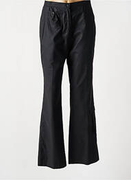 Pantalon droit fermeture zippée sous rabat boutonné noir FRED SABATIER femme