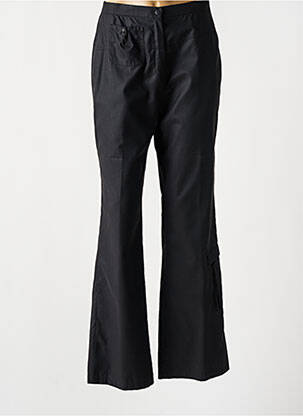 Pantalon droit fermeture zippée sous rabat boutonné noir FRED SABATIER femme