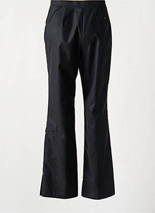 Pantalon droit fermeture zippée sous rabat boutonné noir FRED SABATIER femme