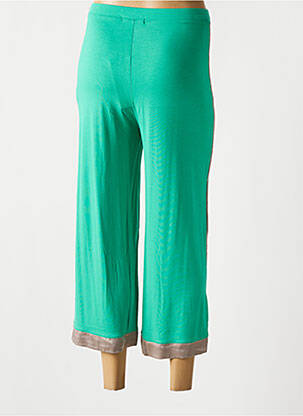 Pantacourt taille élastique vert MALOKA femme