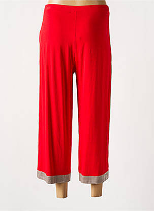 Pantacourt taille élastique rouge MALOKA femme