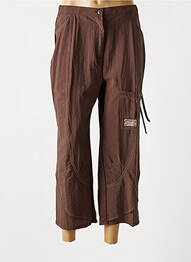 Pantacourt coupe droite marron FRED SABATIER femme