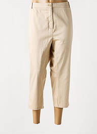 Pantacourt taille haute taille haute beige FRED SABATIER femme
