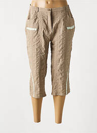 Pantacourt coupe droite beige GRIFFON femme