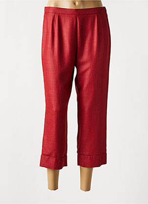 Pantacourt coupe droite rouge PAUL MAUSNER femme