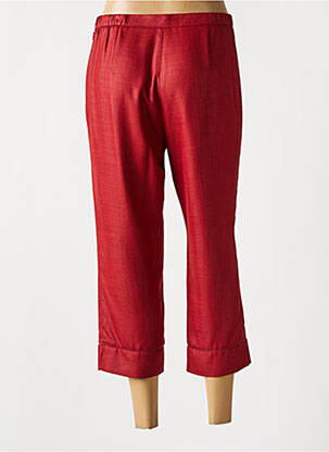 Pantacourt coupe droite rouge PAUL MAUSNER femme