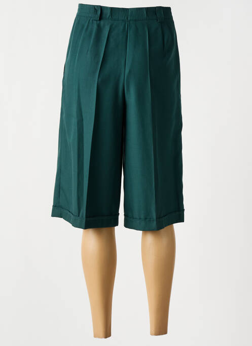 Bermuda taille élastique vert QUATRE VINGT JOURS femme