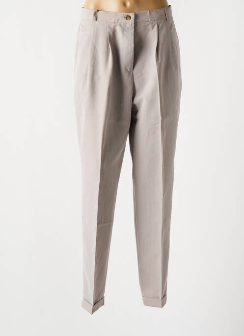 Pantalon droit beige ENZO CAPITANI pour femme