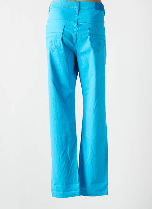 Pantalon droit bleu QUATRE VINGT JOURS pour femme
