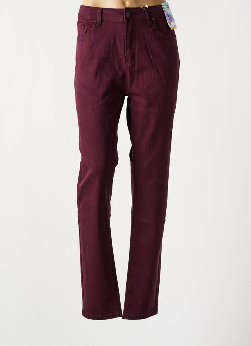 Pantalon slim violet QUATRE VINGT JOURS pour femme