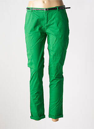Pantalon chino taille basse taille basse vert MAISON SCOTCH femme