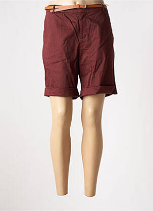 Bermuda taille à pinces taille normale rouge MAISON SCOTCH femme