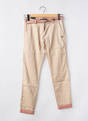 Pantalon chino taille basse taille basse beige MAISON SCOTCH femme