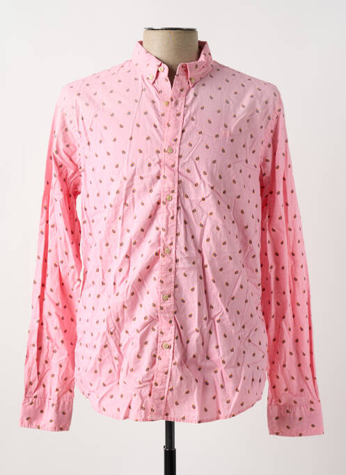 Chemise manches longues rose SCOTCH & SODA pour homme