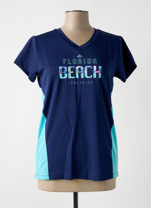 T-shirt bleu LONGBOARD pour femme