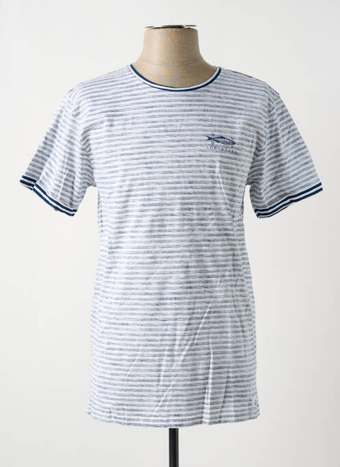 T-shirt bleu LONGBOARD pour homme