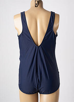 Maillot de bain 1 pièce effet matière satinée haut soutien-gorge moulé bleu OCEAN femme