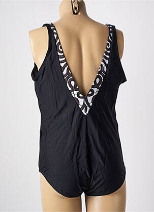 Maillot de bain 1 pièce effet matière satinée haut soutien-gorge moulé noir CALAO femme
