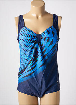Maillot de bain 1 pièce imprimé fantaisie haut soutien-gorge moulé bleu OCEAN femme