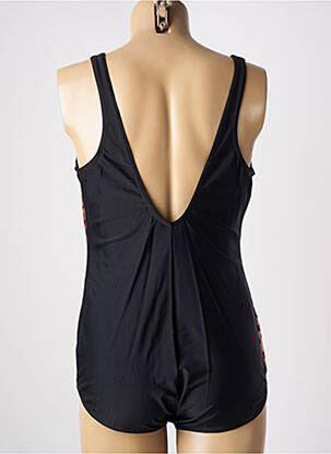 Maillot de bain 1 pièce effet matière satinée haut soutien-gorge moulé orange OCEAN femme