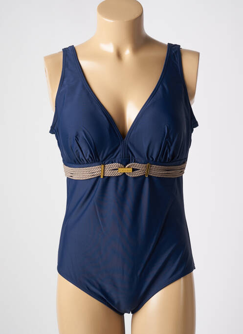 Maillot de bain 1 pièce bleu JAVIER GOLMAR pour femme