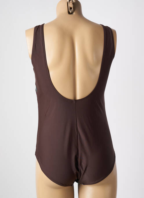 Maillot de bain 1 pièce marron JAVIER GOLMAR pour femme