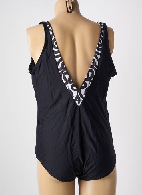 Maillot de bain 1 pièce effet matière satinée haut soutien-gorge moulé noir CALAO femme