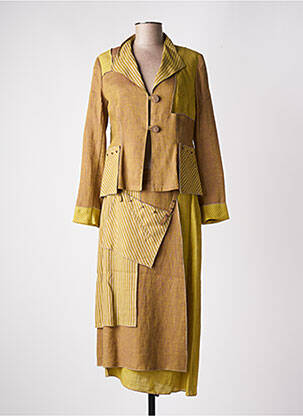 Ensemble jupe fermeture boutonnée sur le devant beige CAROLE RICHARD femme
