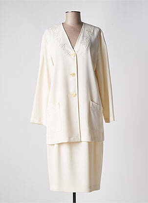 Ensemble jupe fermeture boutonnée sur le devant beige JEAN BOURGET femme