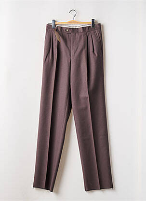Pantalon droit taille à pinces taille normale marron TED LAPIDUS homme