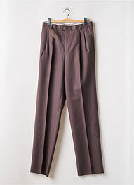 Pantalon droit taille à pinces taille normale marron TED LAPIDUS homme