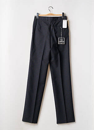 Pantalon droit fermeture zippée sous rabat avec crochet taille normale bleu TED LAPIDUS homme