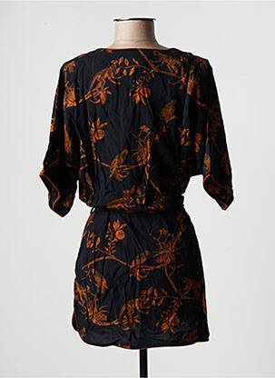 Tunique manches courtes col v noir LA FEE MARABOUTEE femme