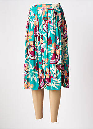 Jupe mi-longue taille haute vert KING LOUIE femme