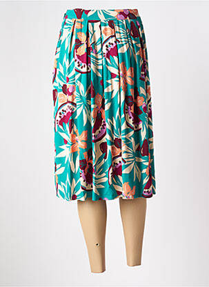 Jupe mi-longue taille haute vert KING LOUIE femme
